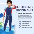 thumbnail image 4 of Naiovety Trajes de neopreno de 2,5 MM, traje de buceo a prueba de frío, traje de neopreno para niños, pantalones largos de manga larga, traje completo Deportes acuáticos azul marino XXL Naiovety OD003648-05, 4 of 6