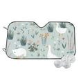 thumbnail image 2 of Picia Goose and Doodle Flowers Curved Windshield Sunshade Accordion Folding Style Auto Shade for Car Truck SUV Van Blocks UV Ray Sun Visor Protector -Small, 2 of 7