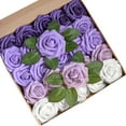 thumbnail image 6 of Mosey 1 Set Simulated Rose Not Wither No Watering Realistic Decorative Valentine Day Present 25 Colour Blocked False Roses with Box Party Supply, 6 of 8