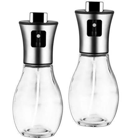 

2 Pcs Spray Bottle for Olive Oil Frying Barbecue Dispenser Glass Stainless Steel