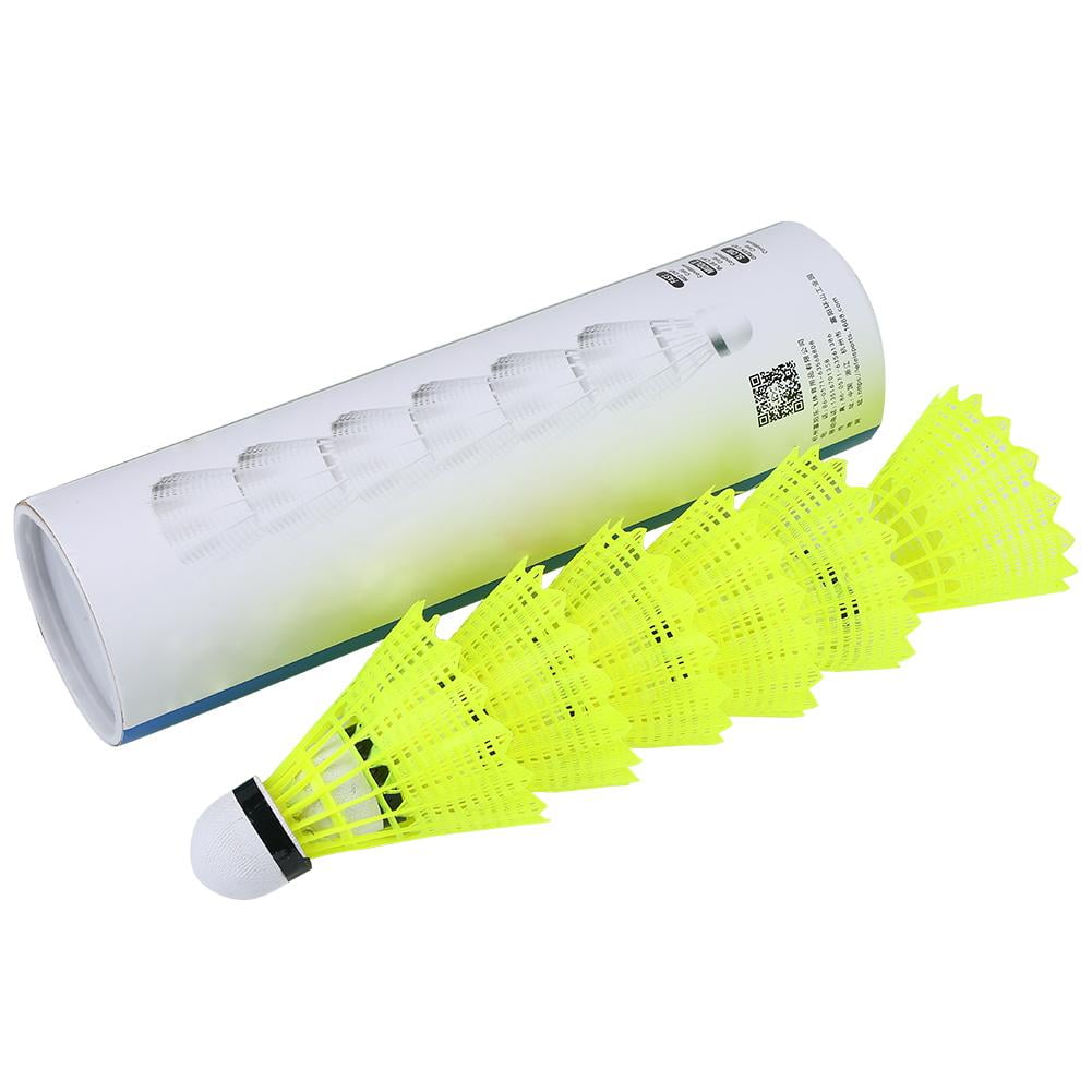 LYUMO Nylon Badminton, Nylon Shuttlecock,6Pcs/Set Professional Nylon Badminton Ball Shuttlecock