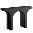 thumbnail image 2 of Resenkos 47” Modern Black Console Table for Entryway & Behind Sofa – Narrow Hallway Table with Arched Base, Black, 2 of 7