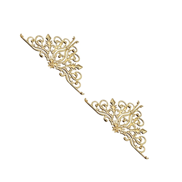 Qarigey 2 uds accesorio para la cabeza Lolita artesanía hecha a mano filigrana cuentas exquisitas DIY colgante decorativo moda mujer vestir Accesorios de disfraces Dorado B278 Qarigey AP016597-03