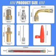 thumbnail image 2 of Bike Pump Valve Adapters Connectors, Bike Valve Valve Adapter On Car Valve Sv Av Dv Ball (12 Pcs), 2 of 5