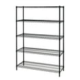 Hyper Tough Black Wire Shelf 5Tier Heavy Duty 72"H x 48"W x 16"D