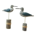 thumbnail image 4 of 2 esculturas de madera de aves marinas, figuras decorativas, estatuas de gaviota para dormitorio, patio, chimenea, sala de estar, armario., 4 of 9