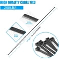 100-Pack Heavy Duty Nylon Zip Tie Clips – Self-Locking T-Shaped Fasteners For Car, Cables, And Organization