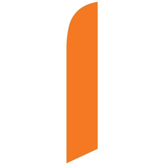 Solid Orange Feather Banner Swooper Flag - NO WIND REQUIRED - Replacement FLAG ONLY