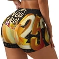 thumbnail image 1 of Balery Happy New Year 2025 C Pantalones cortos de entrenamiento estampados para mujer, sin costuras, ajustados, para gimnasio, yoga, correr, deportes, ejercicio activo, fitness.-XX-Large, 1 of 8