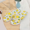 thumbnail image 5 of B91xZ Women's Rhinestone Sandals Fashion Woven Open Toe Slip On Slides Strappy Beach Sandals Slippers For Summer,Yellow 8.5, 5 of 5
