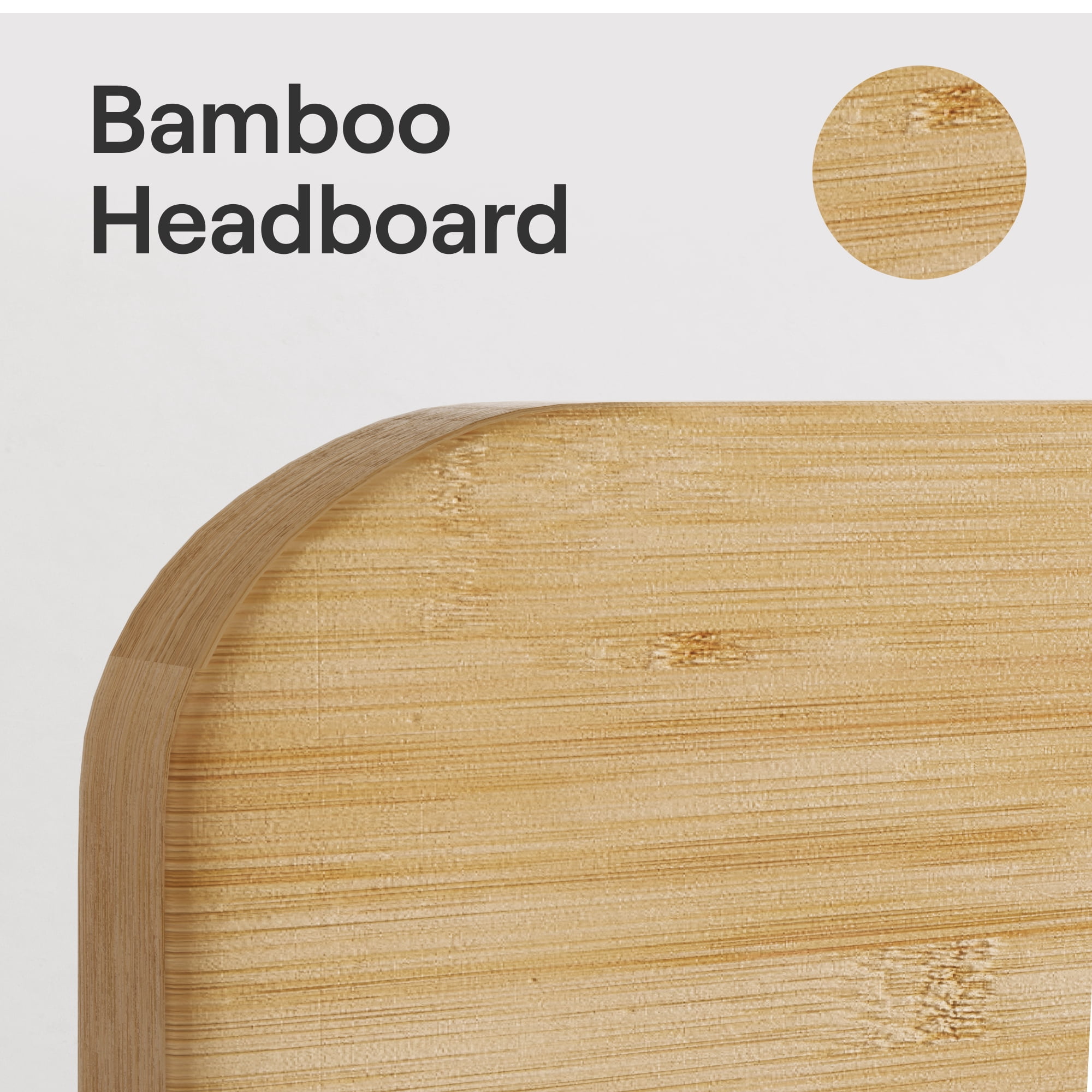 Nectar Bamboo Headboard - Twin XL - Natural - Attachable to Nectar Bamboo Bed Frame (sold seperately) - Easy Tool Free Set Up - Contemporary and Durable