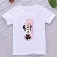 thumbnail image 3 of Camisetas de algodón para niños de Minnie, combinación de letras de la A a la Z, ropa de dibujos animados de Disney Kawaii, camisetas casuales para niños y niñas, 3 of 5