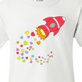 thumbnail image 4 of Inktastic Valentine's Day Rocket Ship with Hearts Youth T-Shirt, 4 of 5
