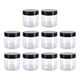 thumbnail image 1 of Tarro vacío para mascotas con tapa, rellenable, apilable, hermético, transparente, redondo, para cosméticos Slime 10 unidades de 150 ml., 1 of 6
