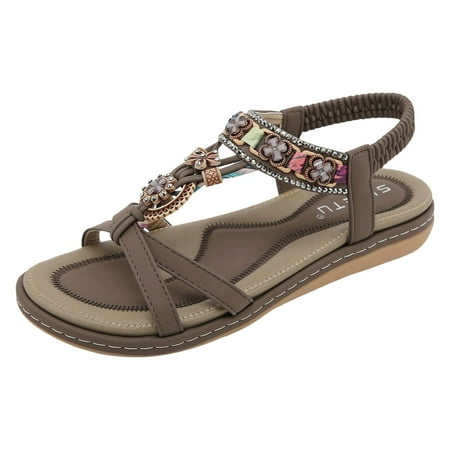 Jungdeepe Border Flower Comfortable Flat Sandals Women s Beach Sandals Womens Cork Sandals Rubber Sandals Women Rose Yoga Mat Sandals for Women Women Water Sandals Wedges for Women Sandals Dressy