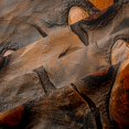 thumbnail image 5 of Manfei Stone Carved Paw Kitchen Curtains, Rustic Animal Footprint Black Out Curtains Pack of 2 (42x63 Each), Dark Brown, 5 of 6
