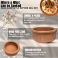 thumbnail image 4 of Pot en Argile Non Émaillé pour Cuisiner et Servir 1 Litre, Lot de 2 / Rouge-Ocre (Gérua), 4 of 5