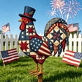 thumbnail image 7 of Darzheoy Metal Rooster Yard Decor, Handcrafted Wrought Iron Statue, Rustic Farmhouse Yard Ornament, Weatherproof Outdoor Decor for Porch, Patio, Lawn, Garden, Front Door, 7 of 7