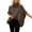 Brown, variant on Essentials Women's Sweater Elegant Turtleneck Half Sleeve Shawl Solid Knitted Cape 2025 Fall Outfits Brown