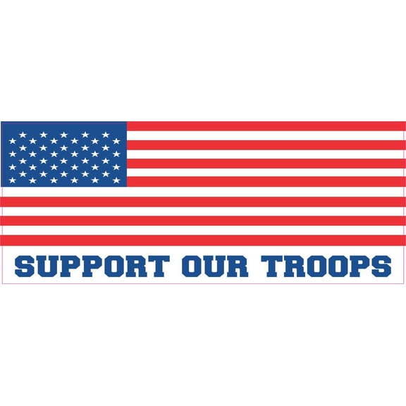 StickerTalk Support Our Troops Vinyl Sticker, 10 inches x 4 inches