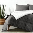 thumbnail image 1 of Bare Home Goose Down Alternative Comforter Set - 3 Piece Set - King/Cal King, Grid - Gray/White, 1 of 4