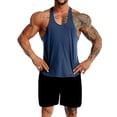thumbnail image 2 of LilyLLL Mens Racerback Tank Tops Sleeveless Undershirt Workout Fitness Muscle T shirt, 2 of 4
