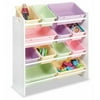Whitmor Kids' 12-Bin Organizer, Pastel Colors