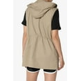 thumbnail image 2 of TheMogan Women's PLUS Drawstring Loose Fit Utility Vest Sleeveless Military Jacket, 2 of 7