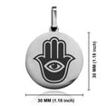thumbnail image 2 of Stainless Steel Hamsa Good Luck Charm Round Medallion Keychain Circle Ring, 2 of 2