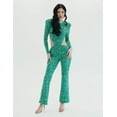 thumbnail image 2 of Mrs Momma Bear Backless Printed Sequin Athleisure Green, Verde Mi Amor Jumpsuit (Women's), 2 of 9