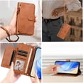 thumbnail image 3 of FOXDOCK Funda Tipo Cartera para Xiaomi Poco F7 Ultra 5G Cuero PU con Cremallera y Correa de Muñeca, Ranuras para Tarjetas, Soporte Plegable, Cierre Magnético, 3 of 5