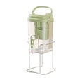 thumbnail image 3 of Contenedor de dispensador de bebidas contenedor recipiente toque equipado con conveniente cañón de bebidas de gran capacidad para el refrigerador de Verde, 3 of 9
