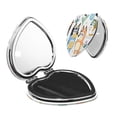 thumbnail image 1 of Pofeuu Bluey for Portable Pocket Makeup Mirror PU Cover Compact Travel Mirror with Normal and Magnifying Double Sided Glass-Heart Shape, 1 of 9