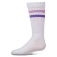 thumbnail image 3 of MeMoi Girls Double Stripe Ribbed Cotton-Blend Varsity Knee High Sock - Girls - Female, 6, Blue, 3 of 11
