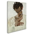 thumbnail image 2 of Trademark Fine Art 'Self Portrait' Canvas Art by Egon Schiele, 2 of 3