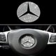 thumbnail image 1 of Mercedes-Benz Volante Logo Cap Accesorio Piezas Pegatina brillante Cubierta Decoración W205 W212 W213 C117 C E S CLA GLA GLK Class Crystal Silver 2 piezas JAMW Sencillez, 1 of 4