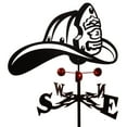 thumbnail image 1 of SWEN Products Handmade Fire Helmet Rescue Steel Weathervane, 1 of 1