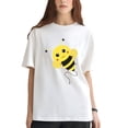 thumbnail image 2 of Playera Blanca Camiseta Unisex Estampada Abejita, 2 of 6