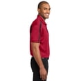 thumbnail image 3 of Port Authority Silk Touch Performance Colorblock Stripe Polo-2XL (Red/ Black), 3 of 6