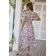 thumbnail image 4 of Vestido largo maxivestido cruzado con cinturón y escote en V floral PRETTYGARDEN - talla S, 4 of 8