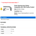 thumbnail image 2 of Power Steering Hose Fitting - Compatible with 1980 Pontiac Firebird, 2 of 2