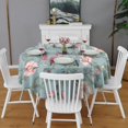 thumbnail image 2 of Pioneer Flower Floral Print Pattern Round Tablecloth 60"x60",Wrinkle Wipeable Table Cloth for Kitchen Dining Room Picnic Patio Party, 2 of 6
