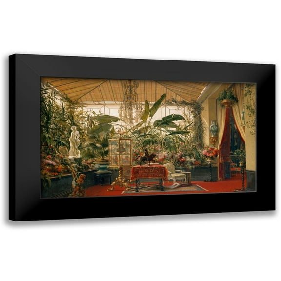 Giraud, Charles 14x10 Black Modern Framed Museum Art Print Titled - Veranda de la Princesse Mathil