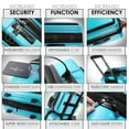 thumbnail image 5 of StorageBud 4 Piece Hardshell Exapandable Luggage Set, Spinner Luggage Suitcase Set, Teal Blue, 5 of 10