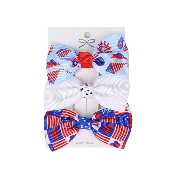 Outfmvch Usa Headband 4th of July Accessories Red White and Ponytail Holders for Thin Hair Ribbons Head Scarf Ponytail Holder Bow Scrunchies Wide Headband Bandana Scrunchie Multicolor One Size