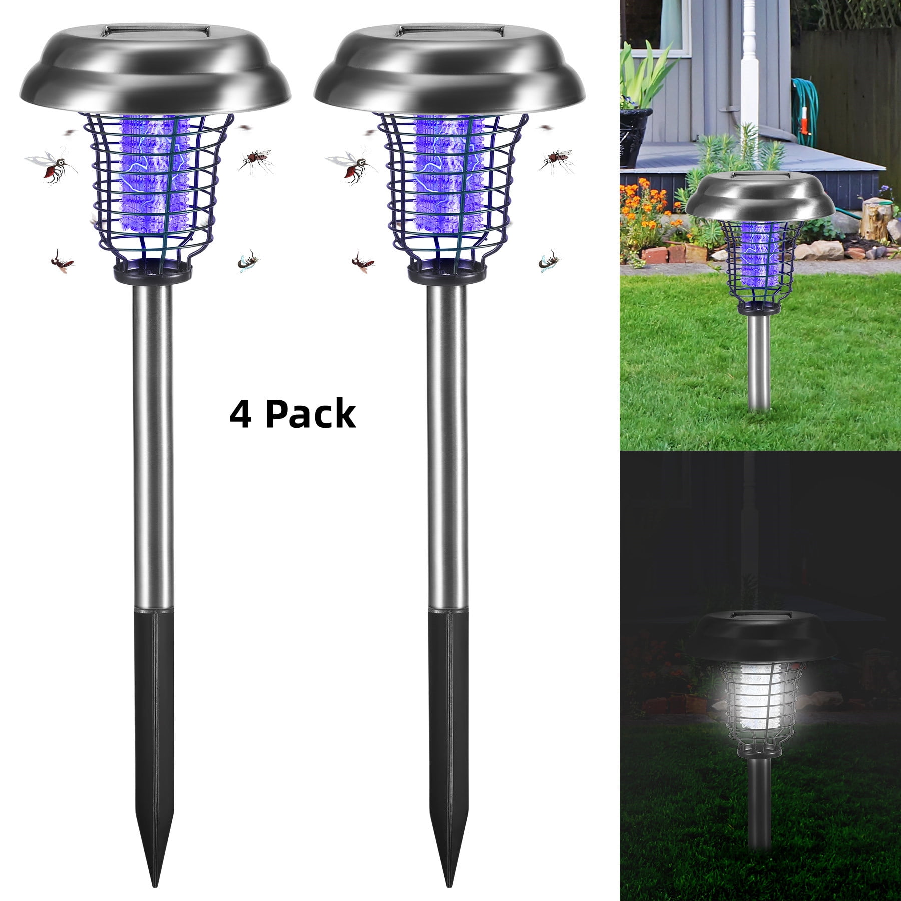 G · PEH Solar Bug Zapper Outdoor Waterproof Solar Powered Mosquito