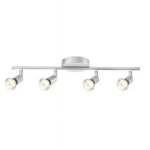 Globe Electric 58932 Payton 4-Light Track Lighting, Matte Silver