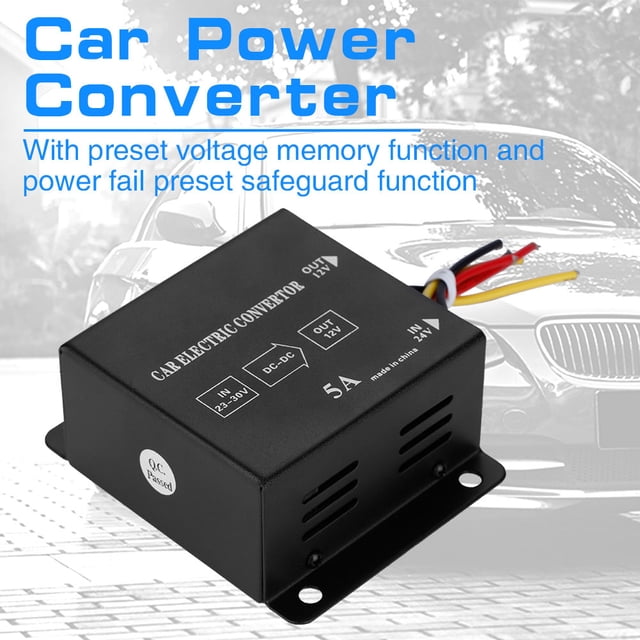 Transformador Reductor BuyWeekMX coche camión 10A 120W Convertidor de potencia para automóvil Reductor de voltaje