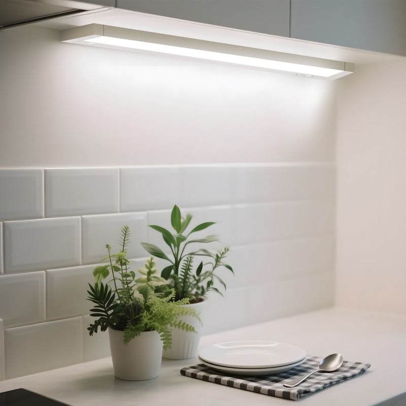 LNC 18 Inch LED Under Cabinet Light,9W,5CCT,900LM,PWM Dimmable,ETL Listed,for Kitchen,Pantry,Closet