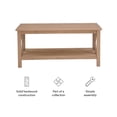 thumbnail image 4 of Linon Dalton Pine Coffee Table X Design on Sides Lower Shelf in Driftwood Finish, 4 of 12